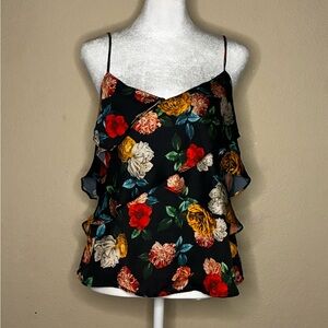 Mango Black Floral Camisole Top